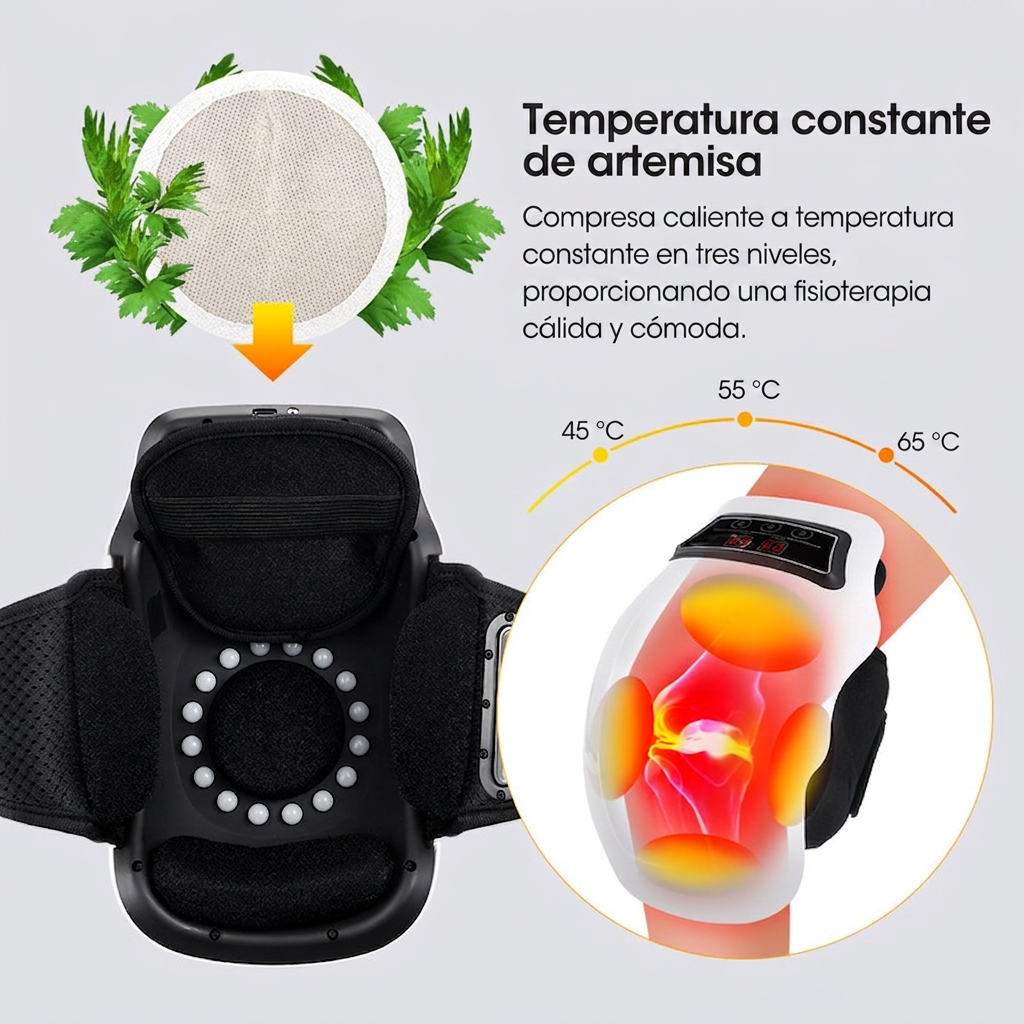 Masajeador de rodilla con terapia de calor